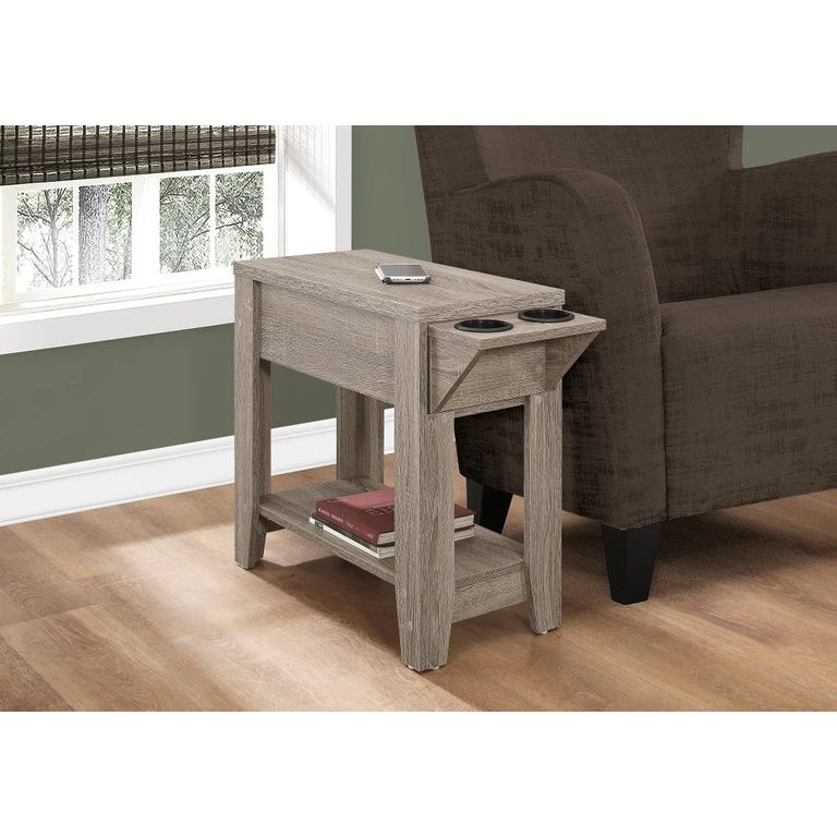 Dark Taupe Accent Side Table