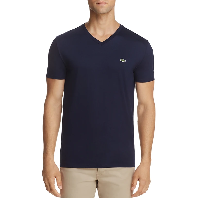 Lacoste V-Neck Pima Cotton Tee
