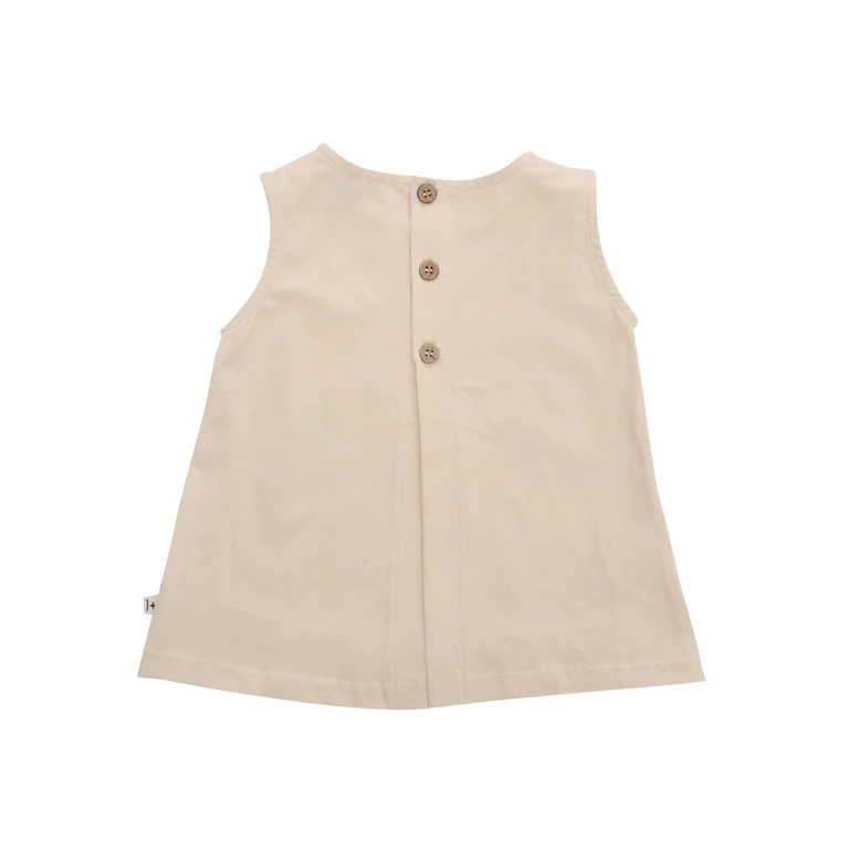One More In The Family Beige blouse White Cotton Elastane