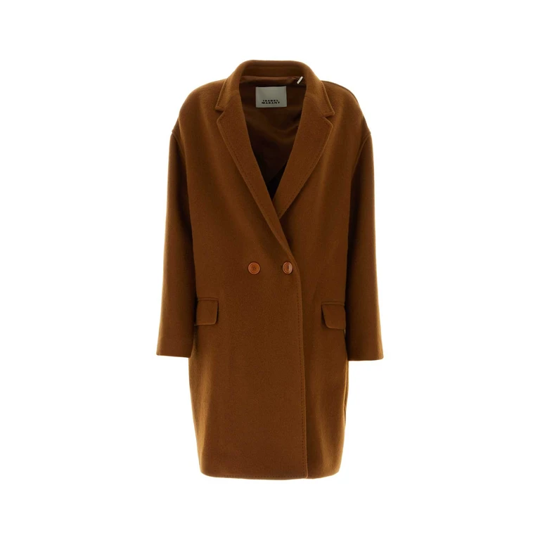 Isabel Marant Ma0030ffb3d03i 50bw Brown Exterior: Wool Cashmere Silk Cappotti