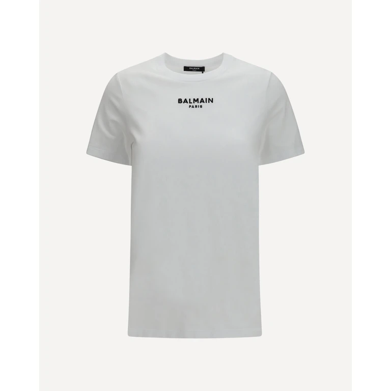 BALMAIN Cotton logo T-shirt Female M