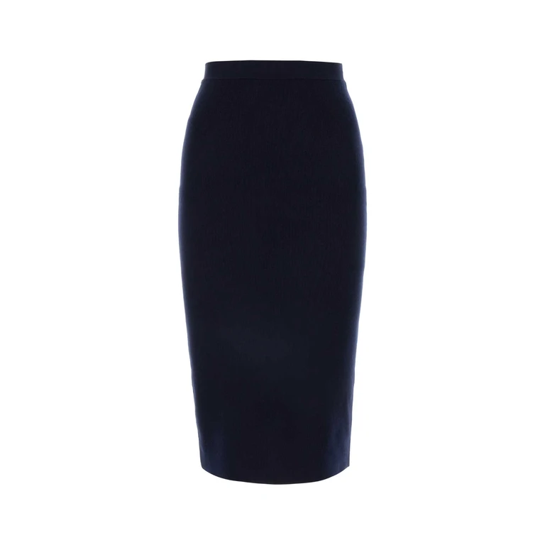 Bottega Veneta Midnight Blue Cashmere Blend Skirt Navy Gonne - Women