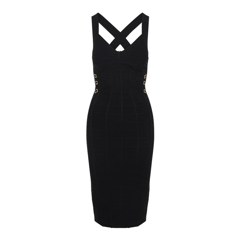 Elisabetta Franchi Robe Au Genou - Noir