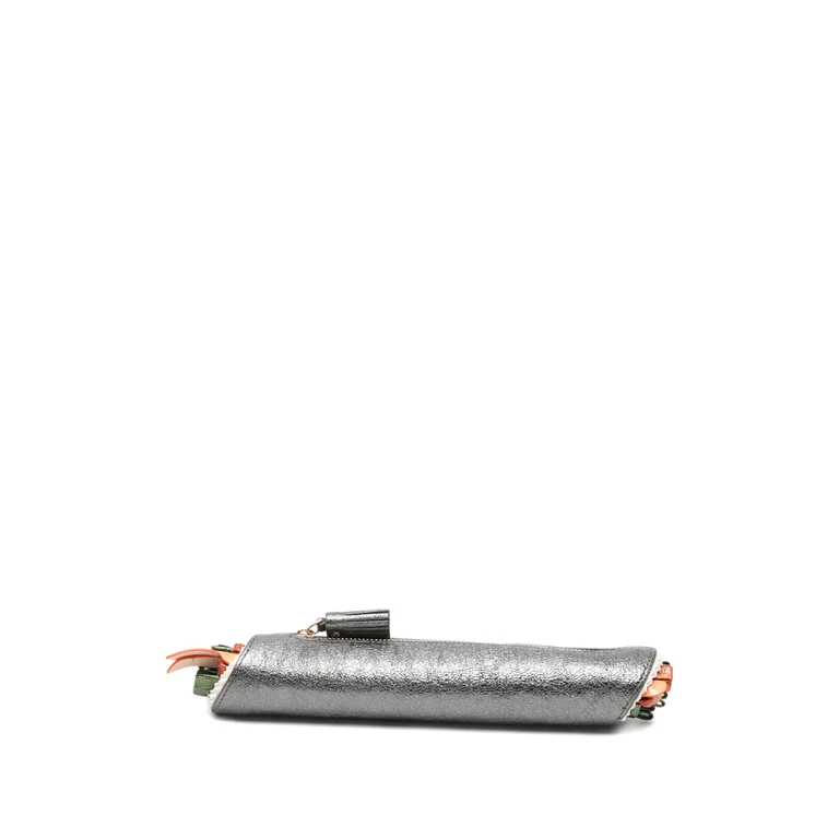 Anya Hindmarch Metallic-effect Tassel-detail Pencil Case