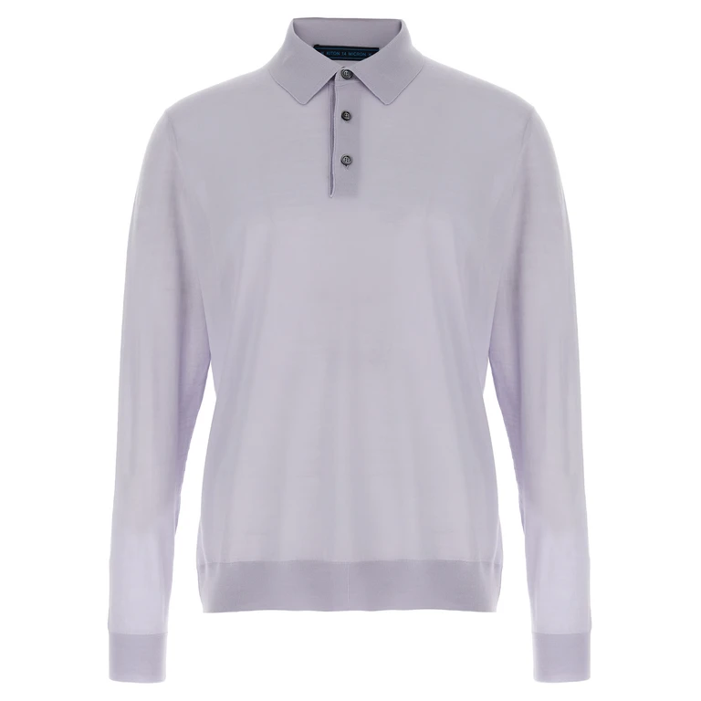 Kiton Blue Wool Polo Shirt - Men