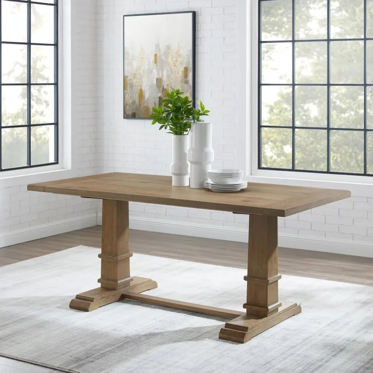 Table de salle à manger rectangulaire Crosley Joanna marron rustique