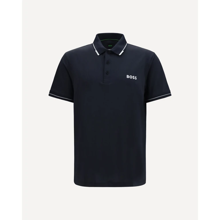 HUGO BOSS GREEN Stretch fabric Polo Shirt with logo Male XL