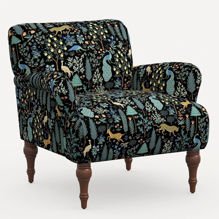 Bristol Menagerie Black Accent Chair