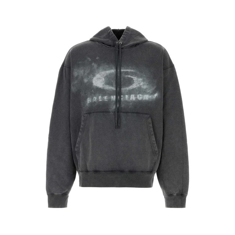 Washed Black/white T Cotton Felpe