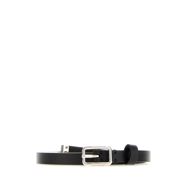 Givenchy Black Leather Belt Cinture - Women