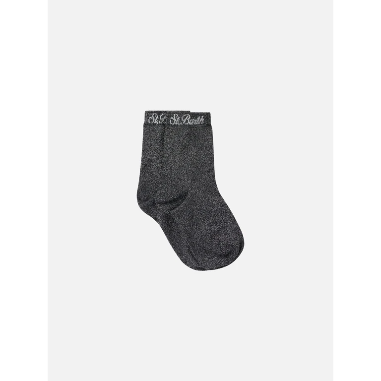 Mc2 Saint Barth Sox Light Black Lurex Socks - Unisex