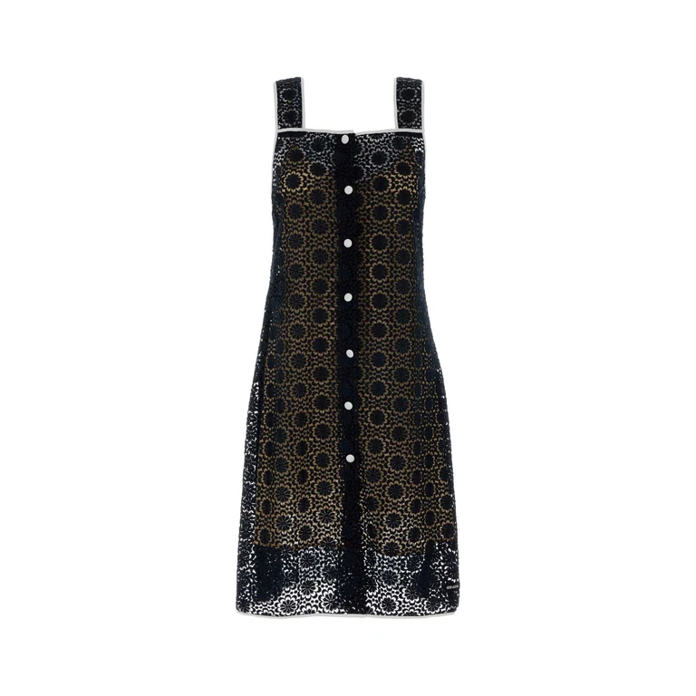 Miu Miu Midnight Blue Macrame Lace Dress Bleu Abiti - Women