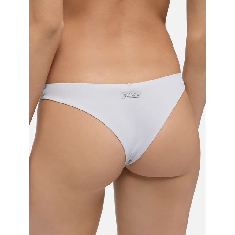 Mc2 Saint Barth Afrodite Heatsealed Silver Cheeky Swim Briefs White Bottom - Women