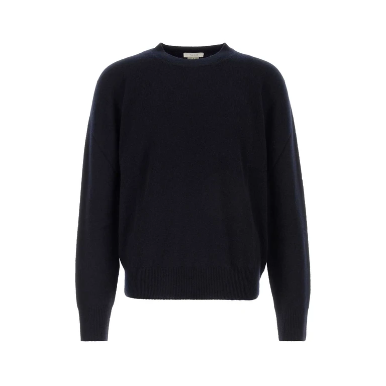 The Row Midnight Blue Cashmere Auguste Sweater Darknavy Exterior: T-shirt - Men