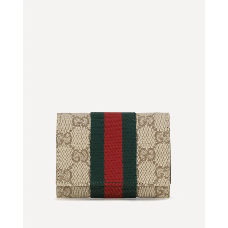 GUCCI Web bi-fold Card Holder Female UNI
