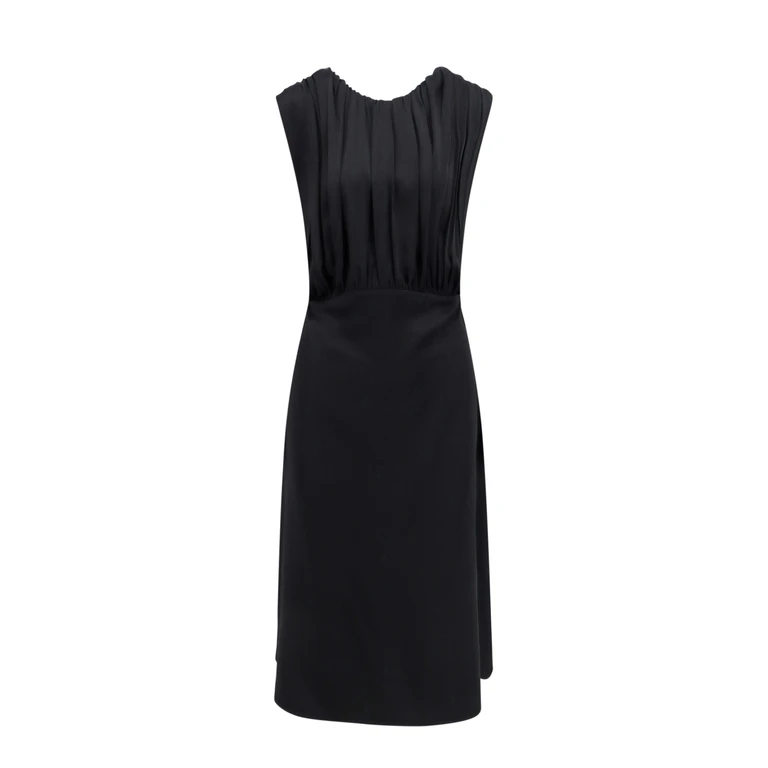 Jil Sander knielanges Kleid - Schwarz