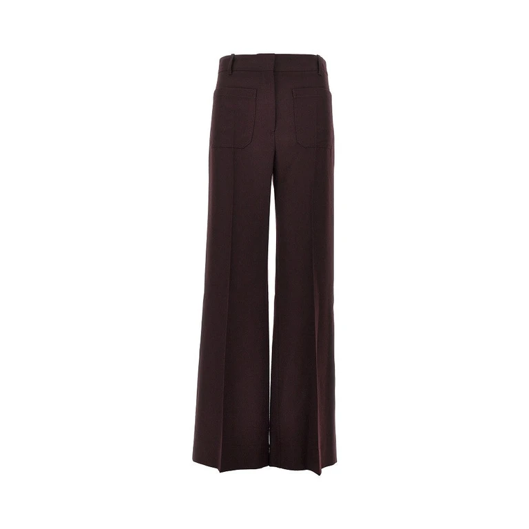 VICTORIA BECKHAM 'Alina' wool flannel pants Woman 8