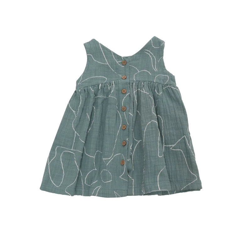 One More In The Family Green dress Cotton