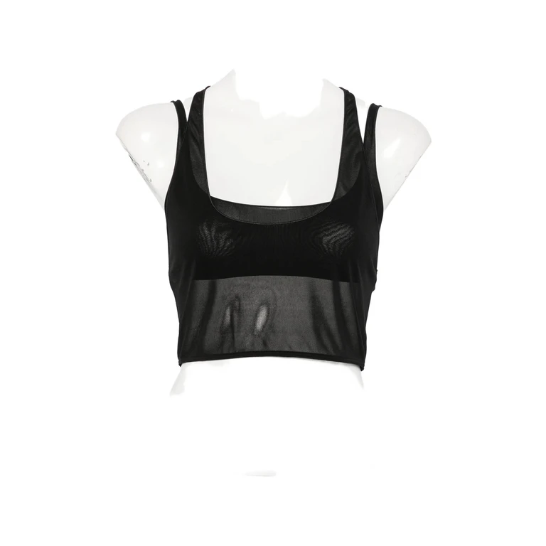 Gucci Sheer-panel Racerback Top