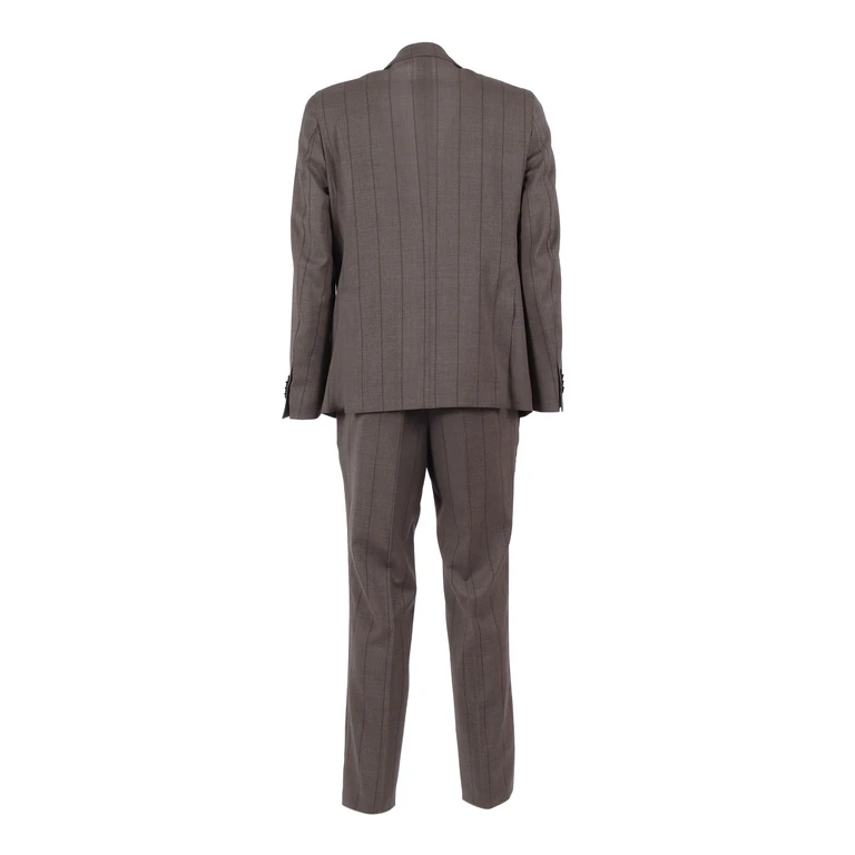 Brando-Lubiam Suit Brown Virgin Wool Dress - Men