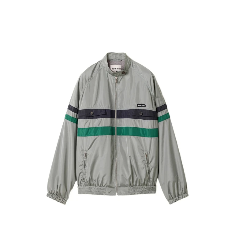 Miu Miu Technical Silk Blouson Jacket
