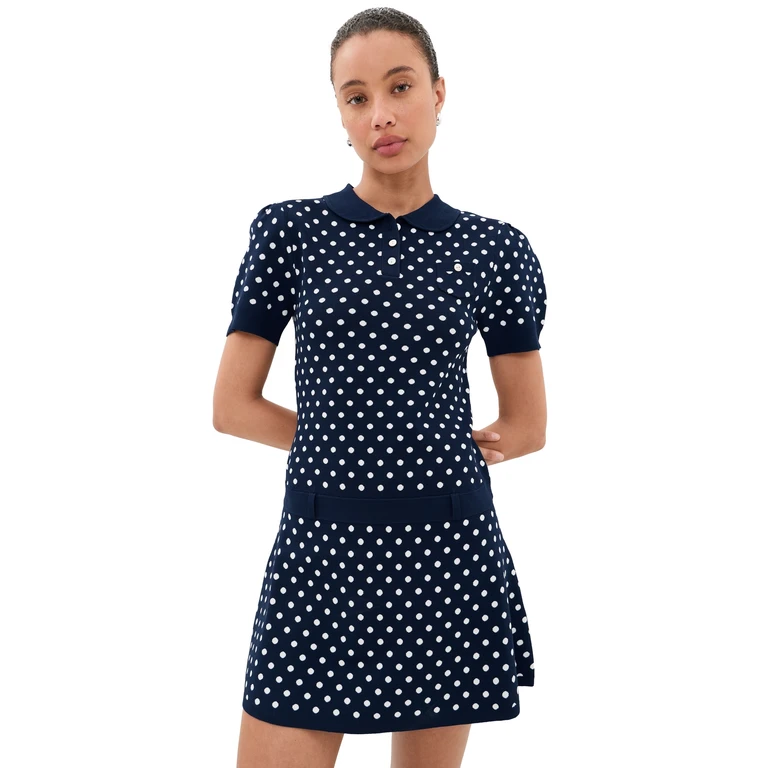 Sandy Liang Tumi Sweater Dress Navy Multi XL