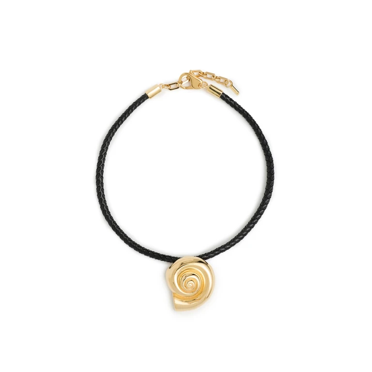 Martha Calvo Nautilus Necklace Black/Gold One Size