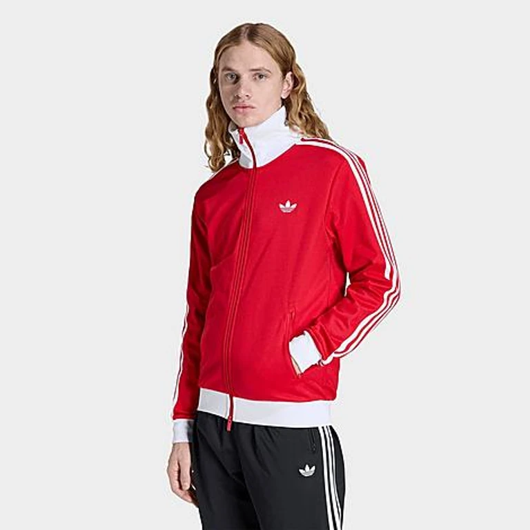 adidas Men's Originals adicolor Classic Track Top in Better Scarlet Size: Small