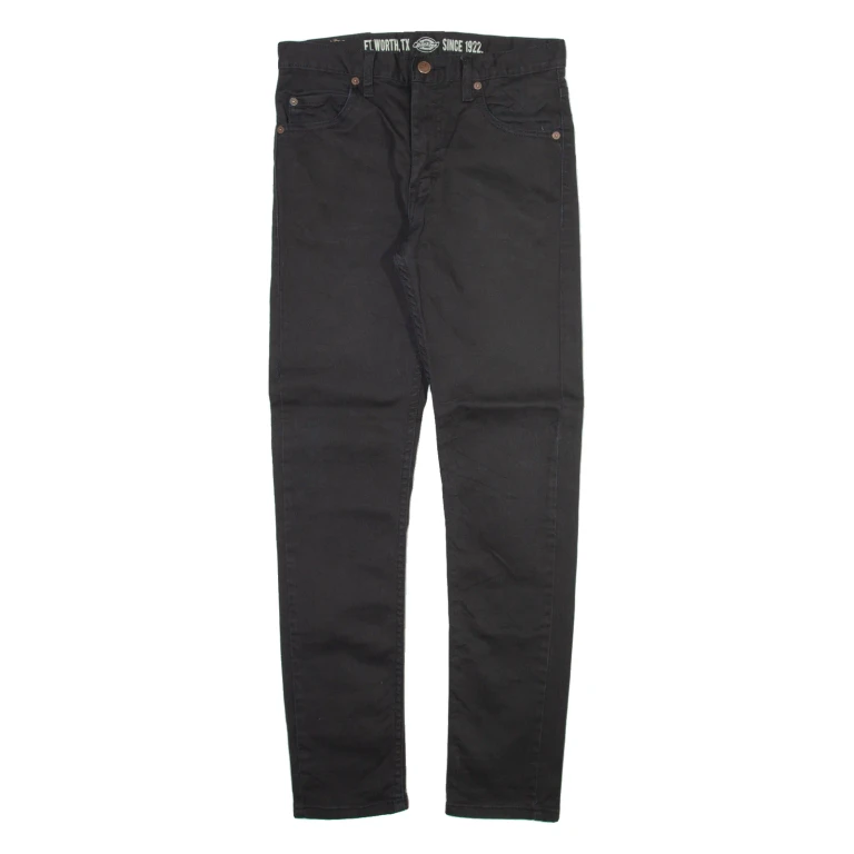 DICKIES Womens Trousers Black Slim Skinny W28 L29