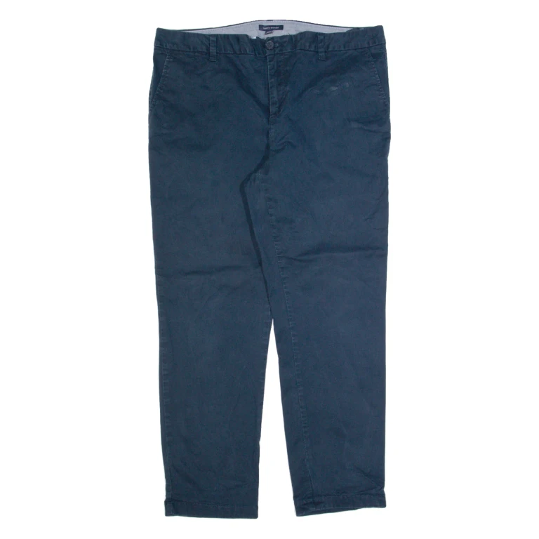 TOMMY HILFIGER Chino Womens Trousers Blue Slim Straight W36 L28