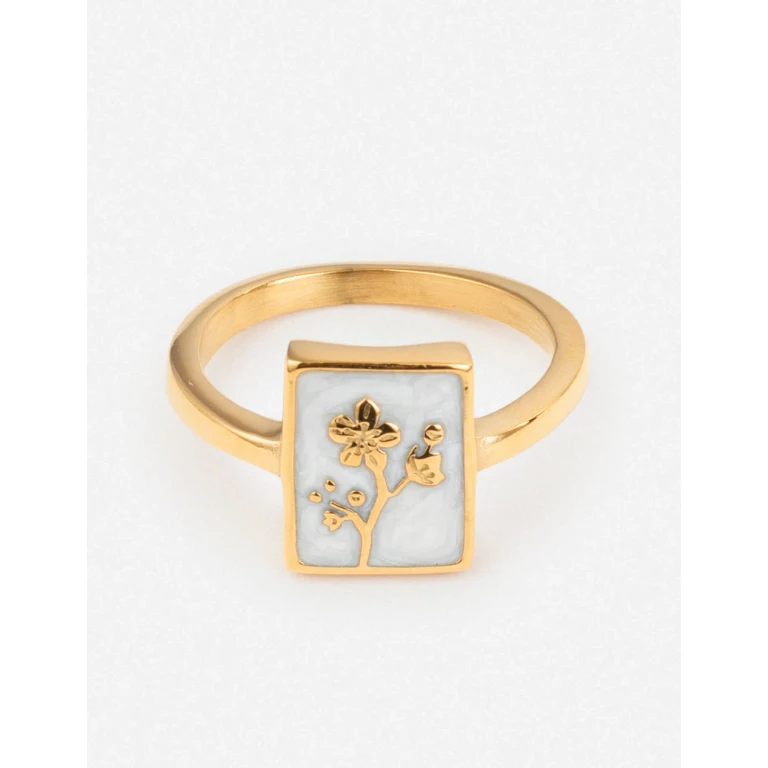 Flower Rectangular Ring