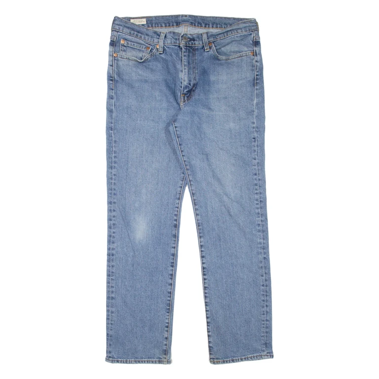 LEVI'S 514 Jeans BIG E Mens Blue Slim Straight Stone Wash W33 L30