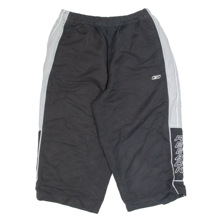 REEBOK Mens Sports Shorts Black Relaxed S W26