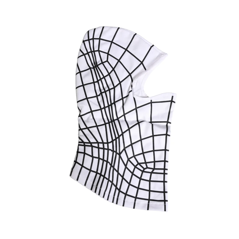 Dolce & Gabbana Men White Stripes Nylon Ski Mask Balaclava Hat Elastane Polyester - Men