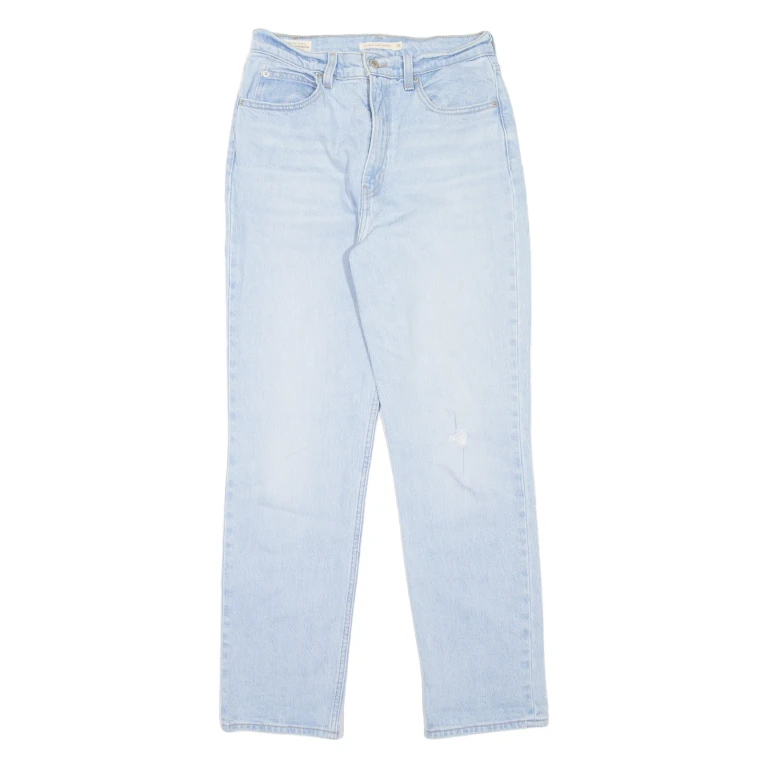 LEVI'S 70's High BIG E Womens Jeans Blue Slim Straight Stone Wash W28 L29
