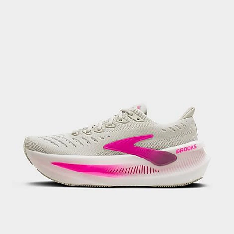 Women's Glycerin Max 2 Running Shoes in Oyster/Argyle/Cyber Pink Size: 5.0