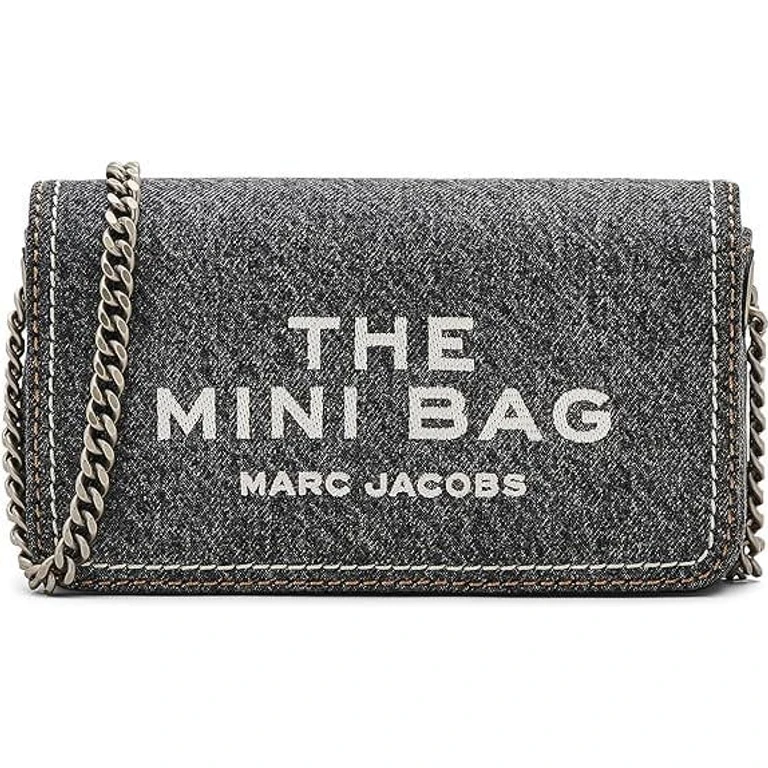Marc Jacobs The Denim Chain Mini Bag - Black Wash Silver - Women