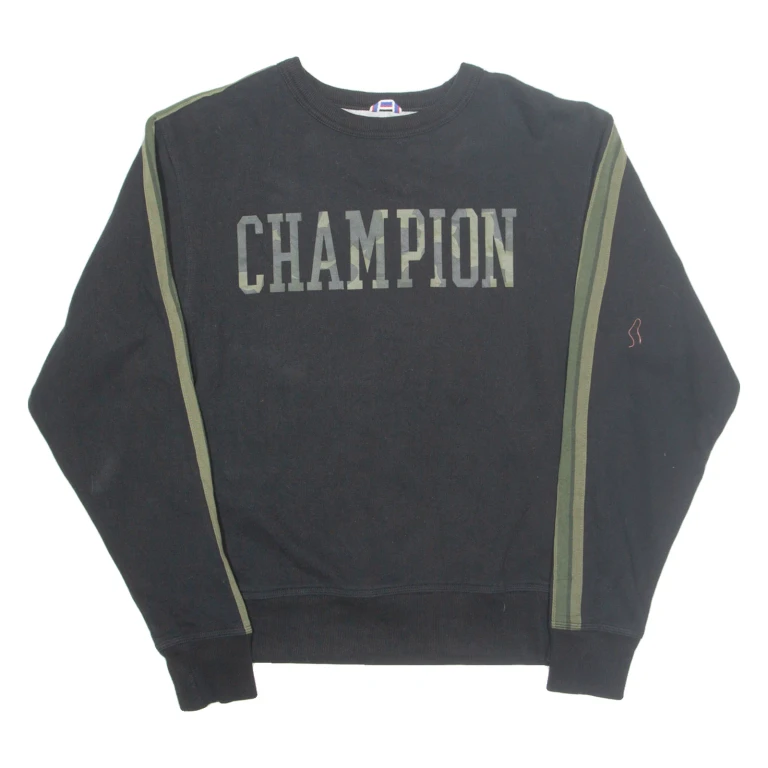 CHAMPION Mens Sweatshirt Black S