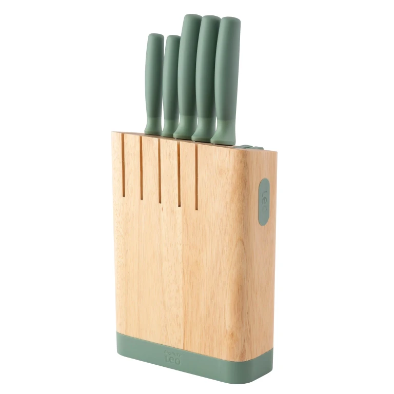 Leo Forest Stainless Steel 6Pc Knife Block Set