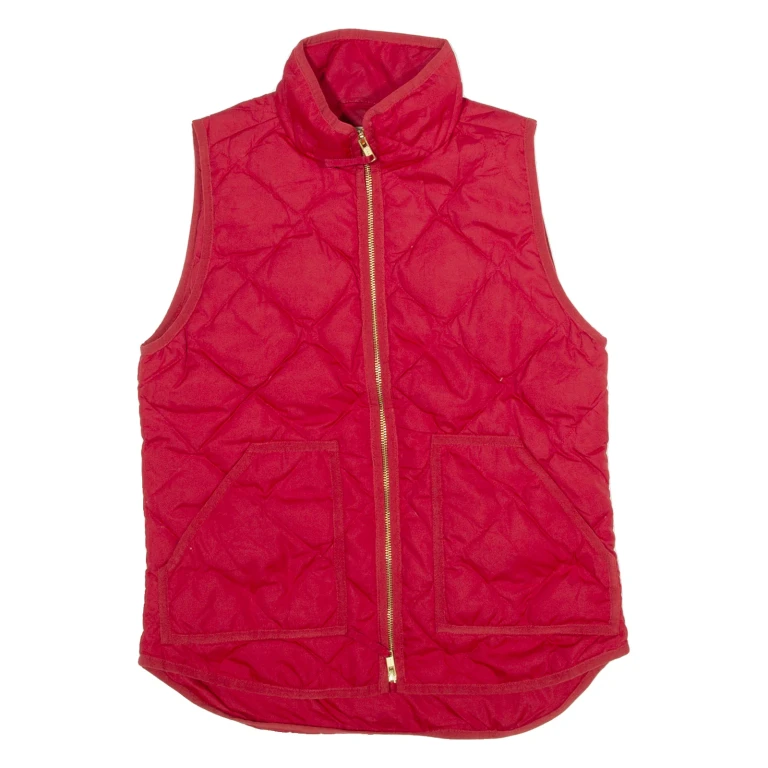J CREW Womens Puffer Gilet Red XS