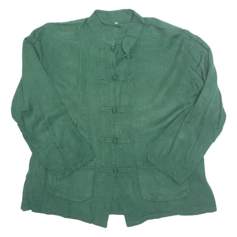 Womens Blouse Green Long Sleeve S