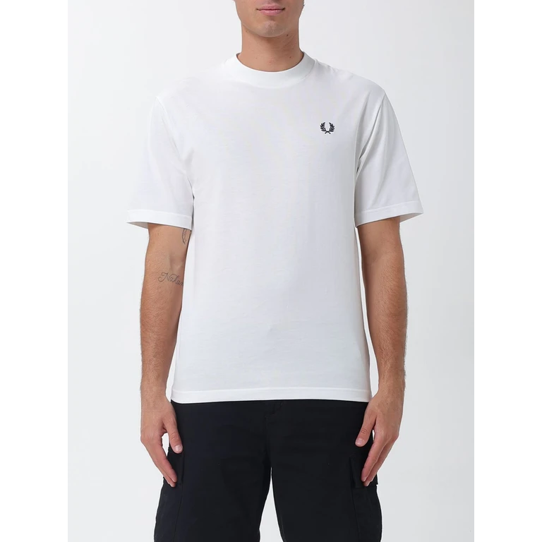 Slim Fit Crew-Neck Cotton T-Shirt with Contrast Logo (M2475129)