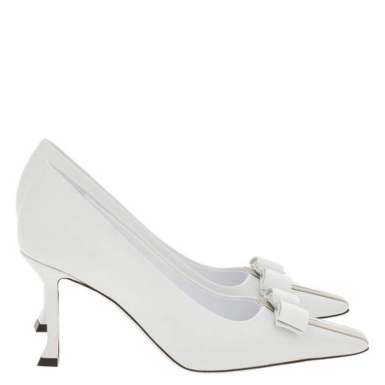 Ferragamo Siwar 85 Vara Bow Pumps, Size 7 C