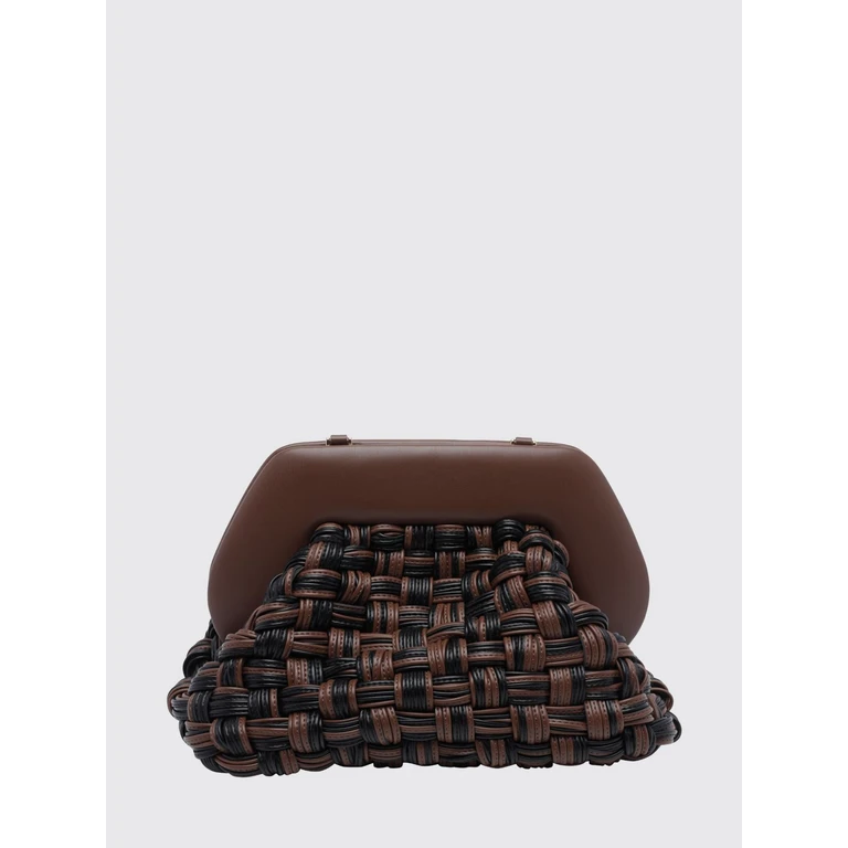 THEMOIRÈ Bios Bicolour Woven Vegan Leather Clutch with Magnetic Closure (261WTMBM0OCVF1203B)