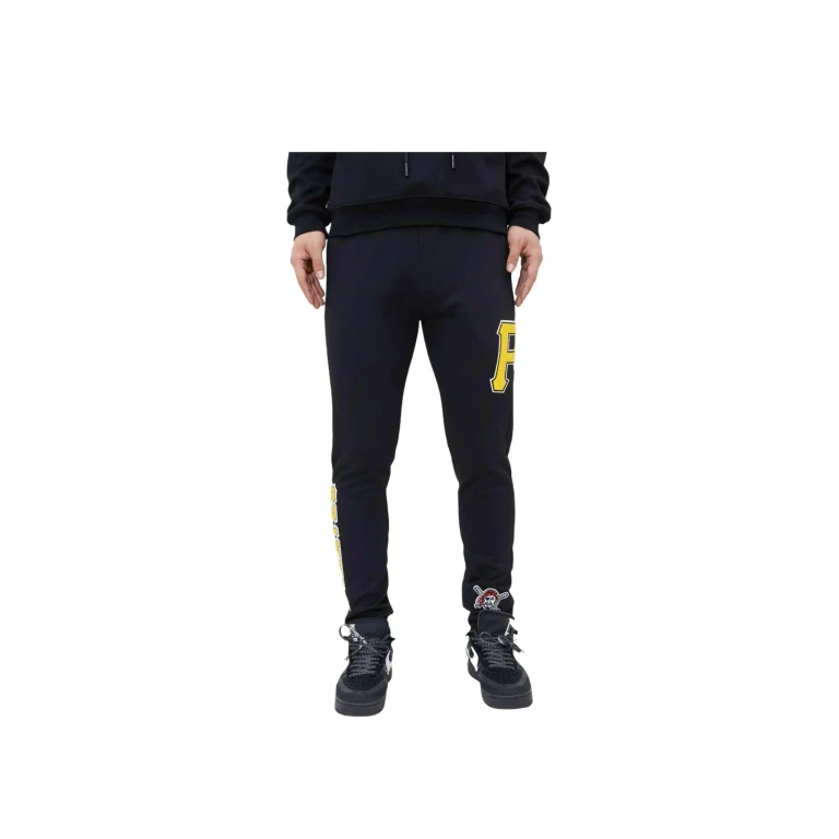 Pittsburgh Pirates Logo Blended Men Joggers Black