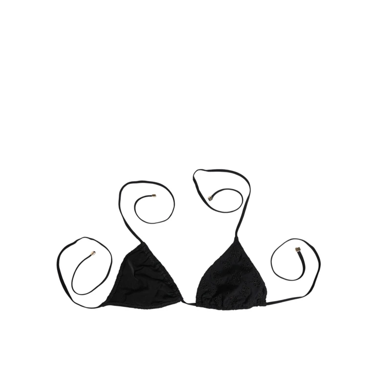 Dolce & Gabbana Black Embroidered Triangle Swimwear Underwear Polyamide Clothing - Women