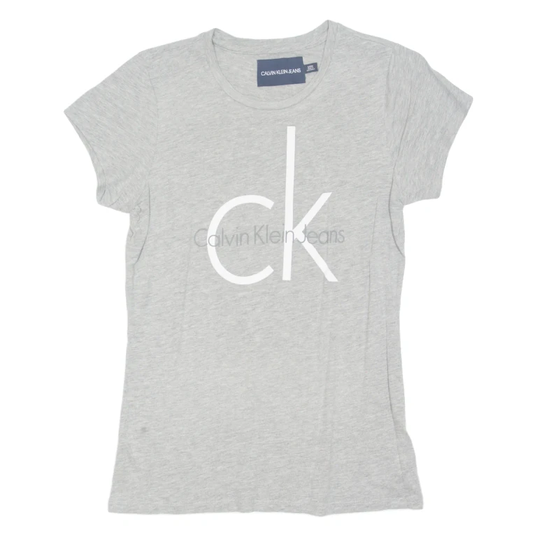 CALVIN KLEIN JEANS Womens T-Shirt Grey S