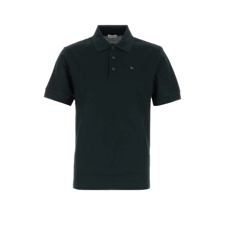 Burberry Black Piquet Polo Shirt Exterior: Cotton T-shirt - Men