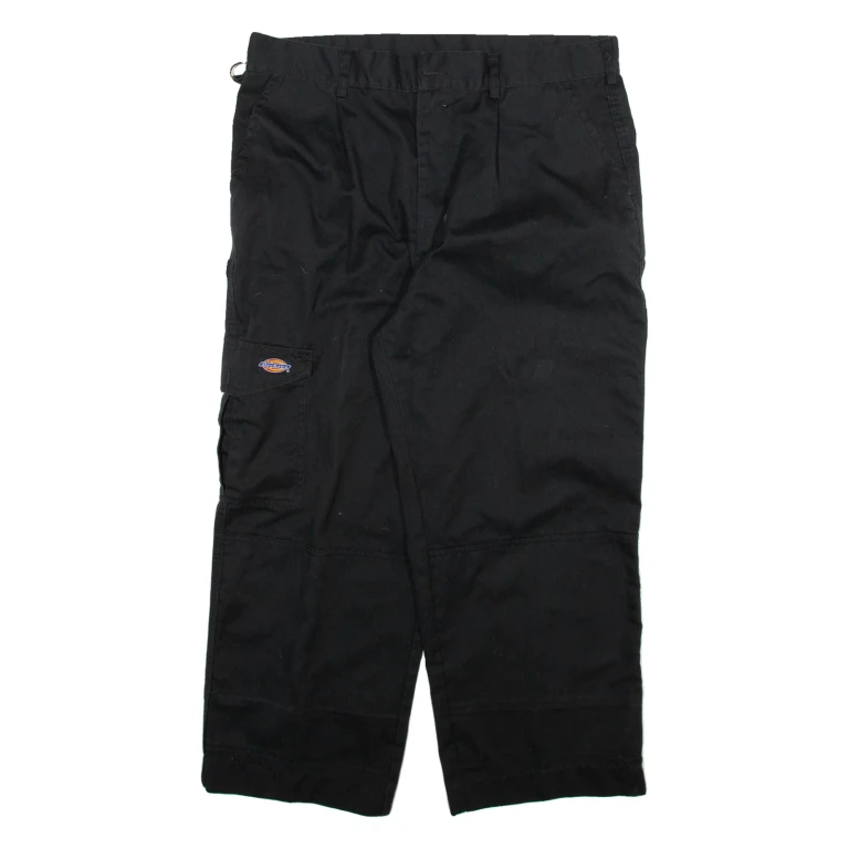 DICKIES Carpenter Mens Trousers Black Relaxed Straight W34 L24