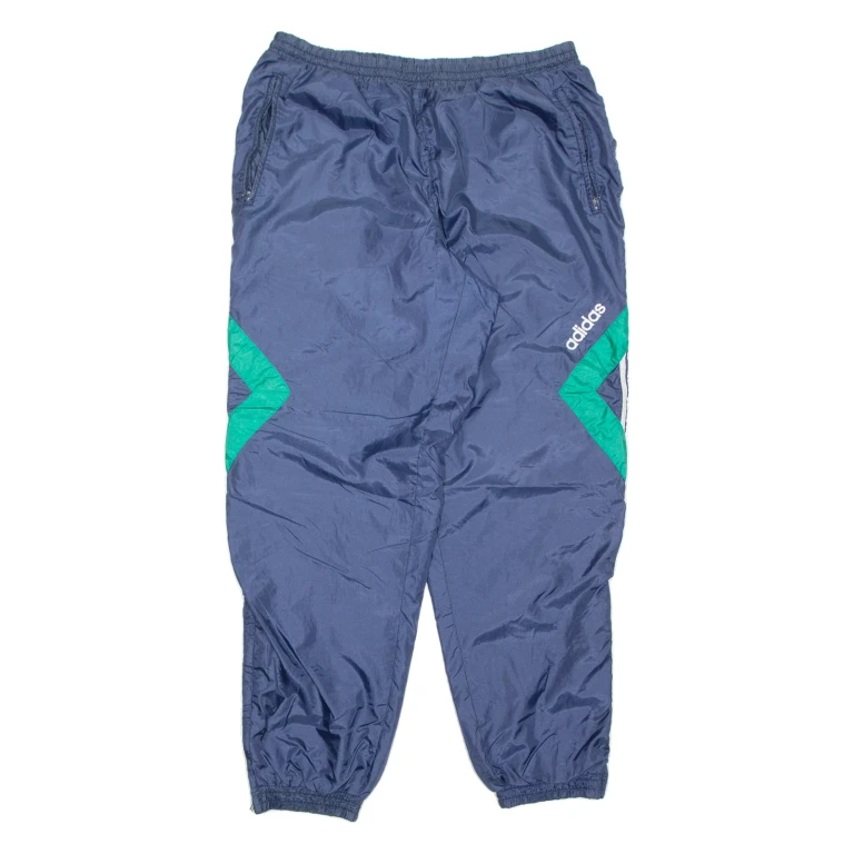 ADIDAS Womens Track Pants Blue Tapered L W31 L31